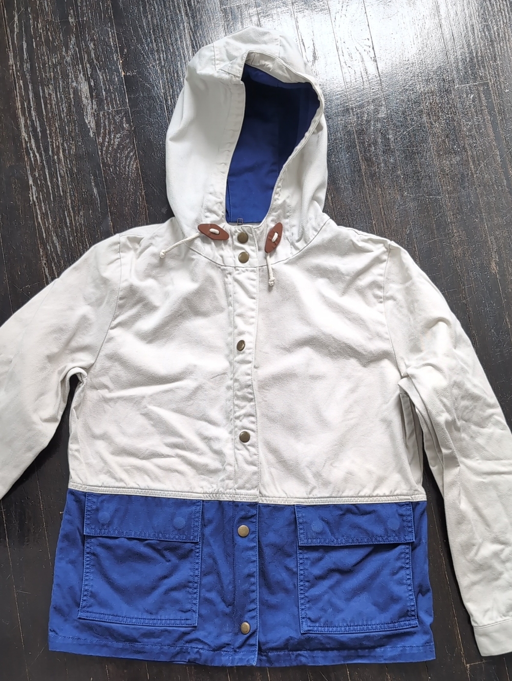 J. Crew Anorak Hooded Jacket Women’s Color Block Sailing